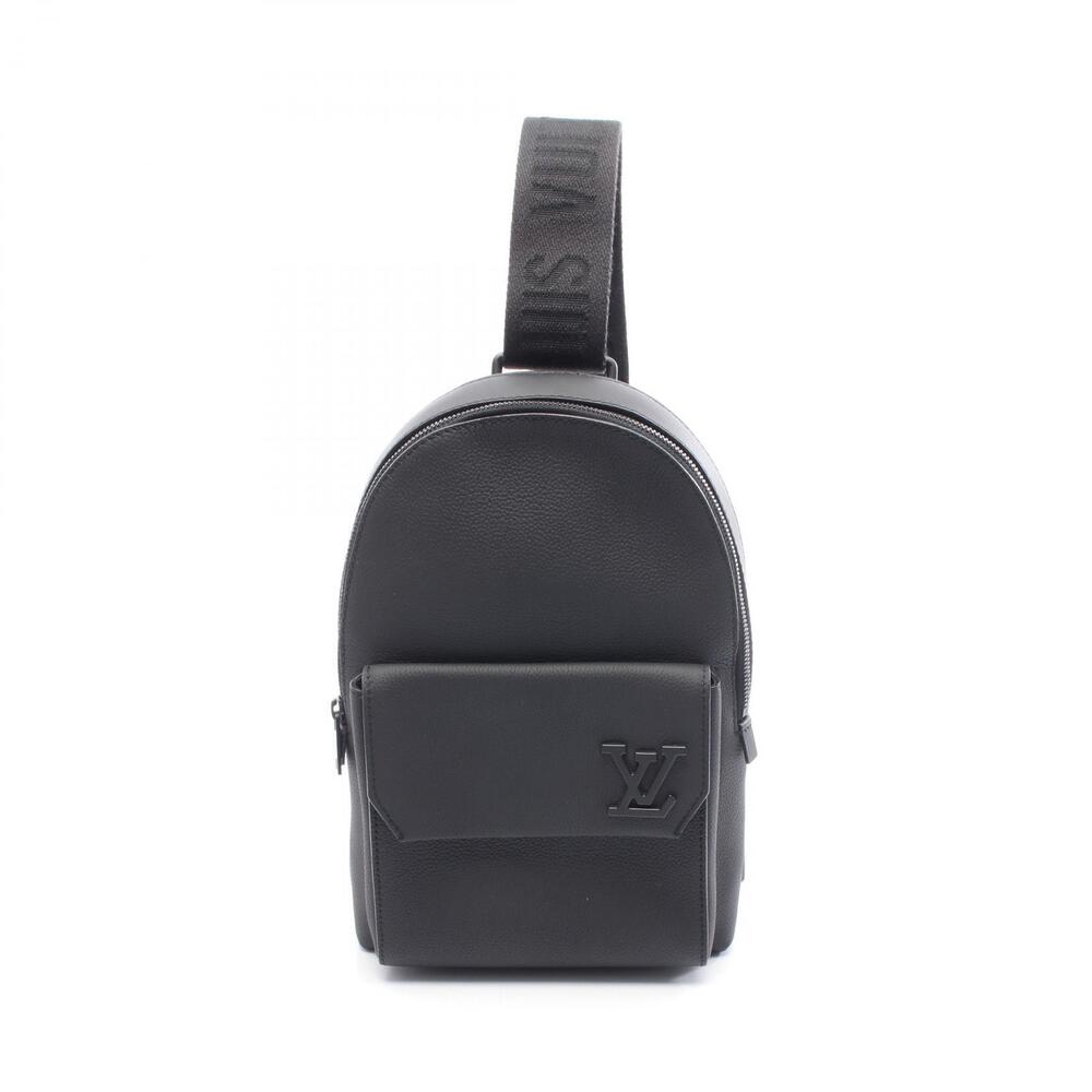 Louis Vuitton Pilot Sling Bag Waist Body Leather Black